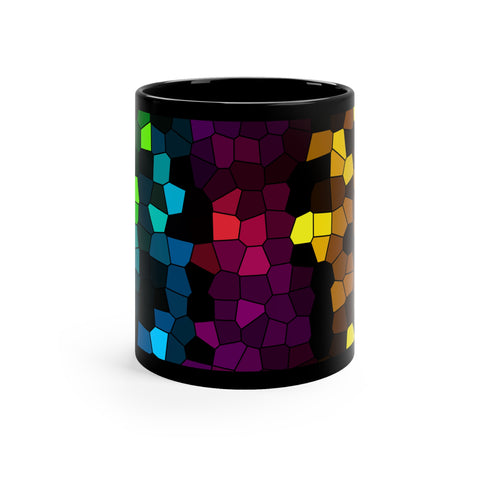 Colorful Mosaic 11oz Black Mug