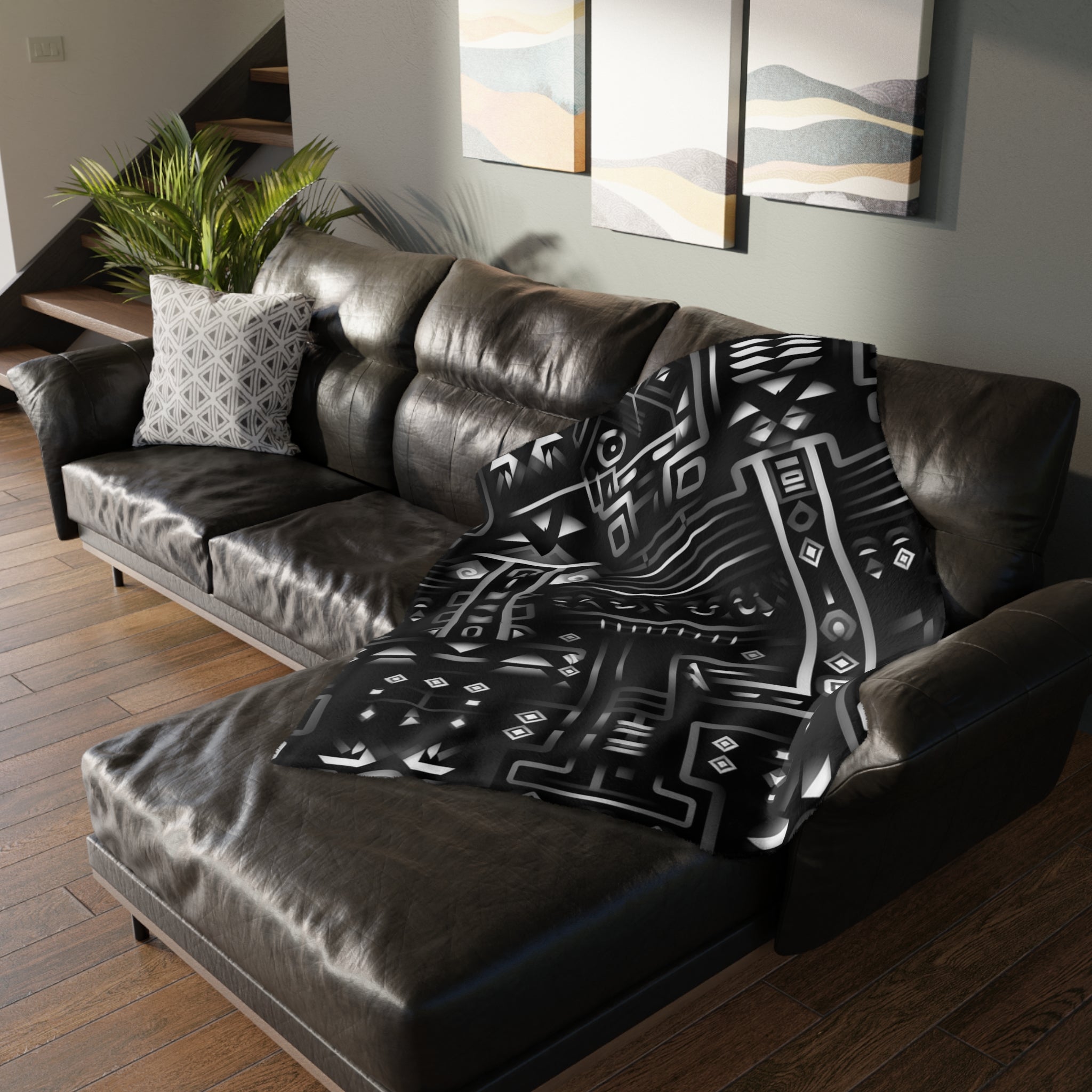 Ancient Mayan Temple Blanket (Two-sided print)