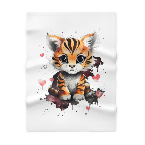 Baby Tiger Fleece Baby Blanket