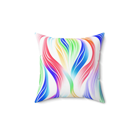 Stripes Inverted Faux Suede Square Pillow