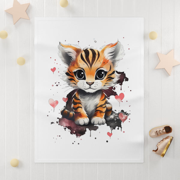 Baby Tiger Fleece Baby Blanket