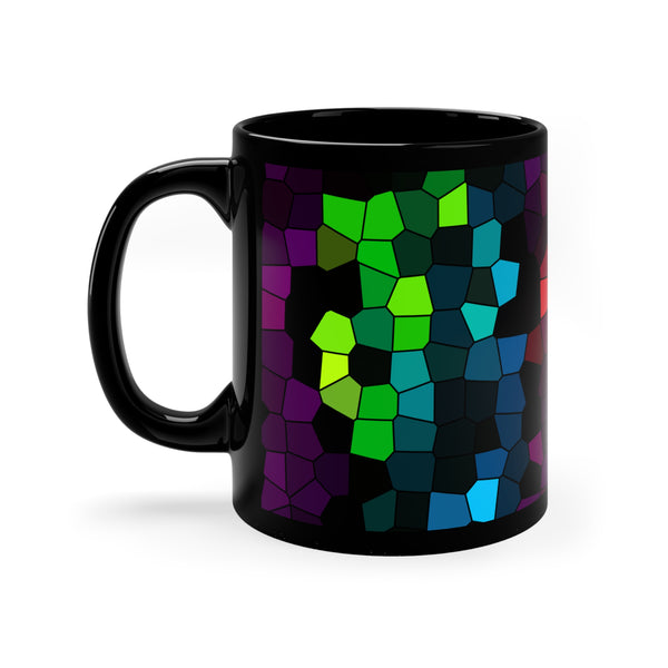 Colorful Mosaic 11oz Black Mug
