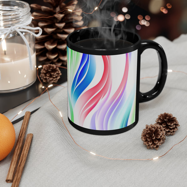 Striped Black Mug 11oz