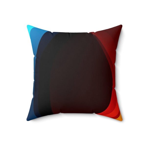 Striped Faux Suede Square Pillow