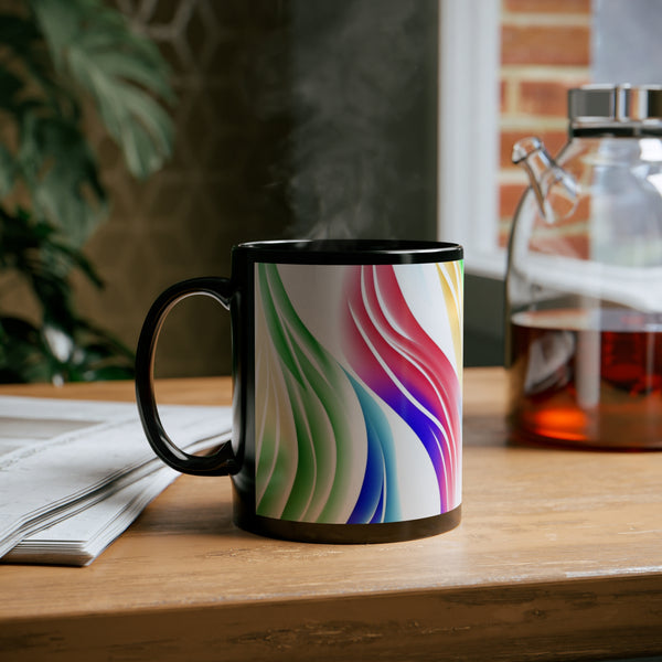 Striped Black Mug 11oz
