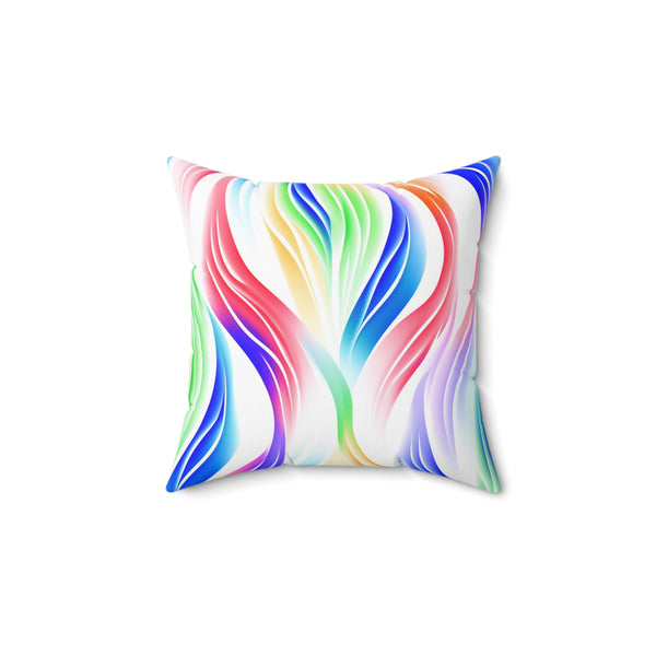 Stripes Inverted Faux Suede Square Pillow
