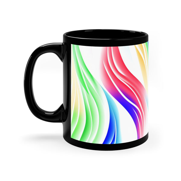Striped Black Mug 11oz