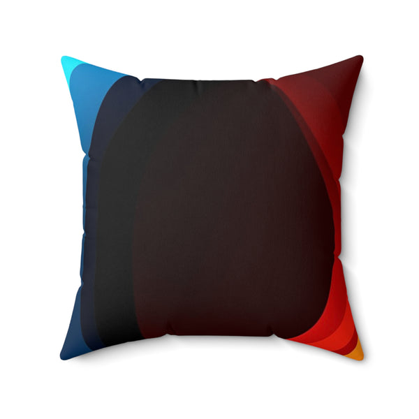 Striped Faux Suede Square Pillow