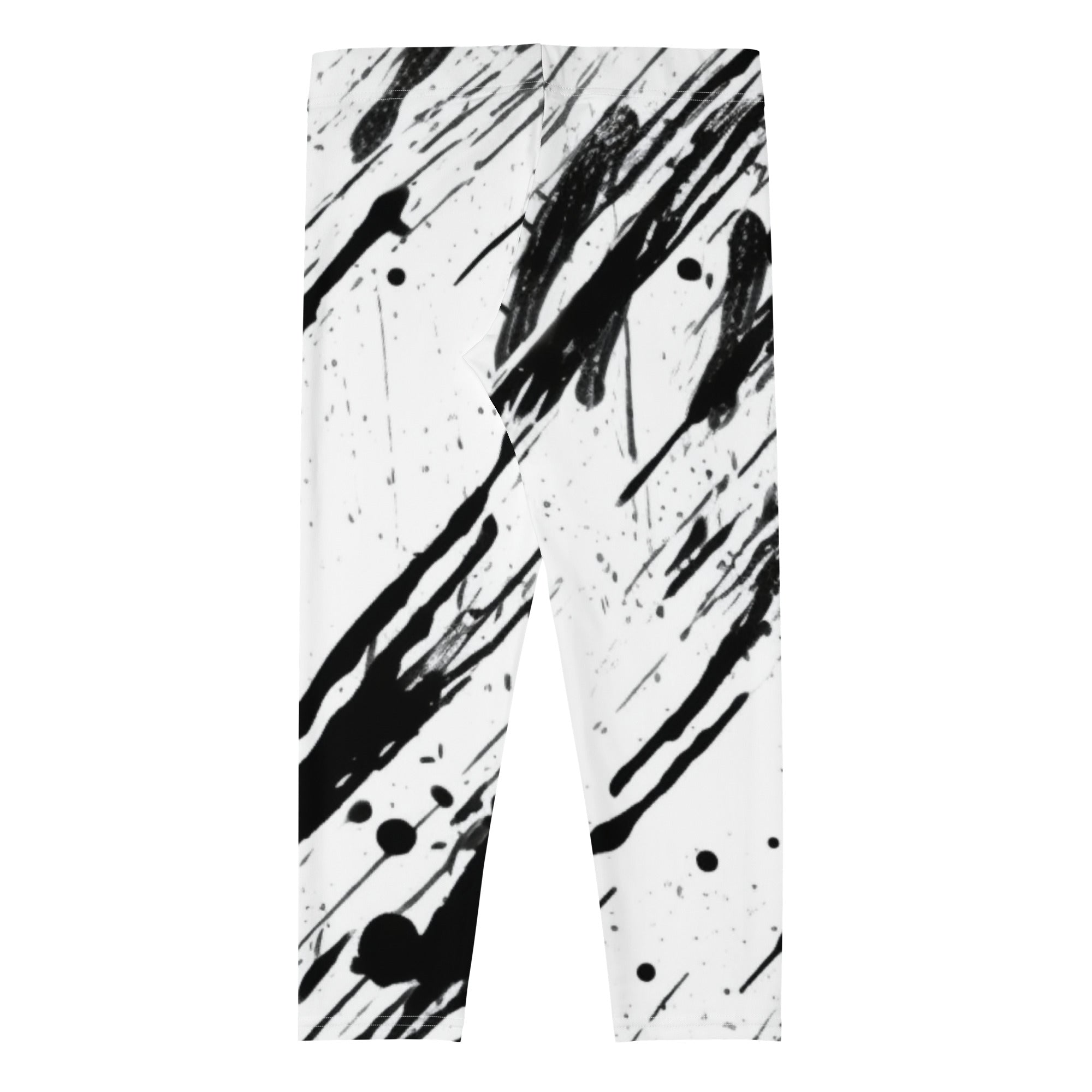Black Paint Capri Leggings