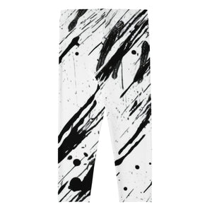Black Paint Capri Leggings