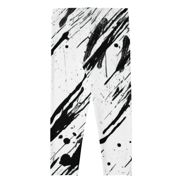 Black Paint Capri Leggings