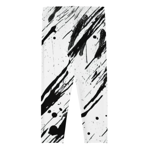 Black Paint Capri Leggings