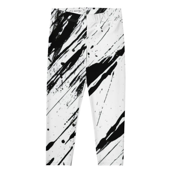 Black Paint Capri Leggings