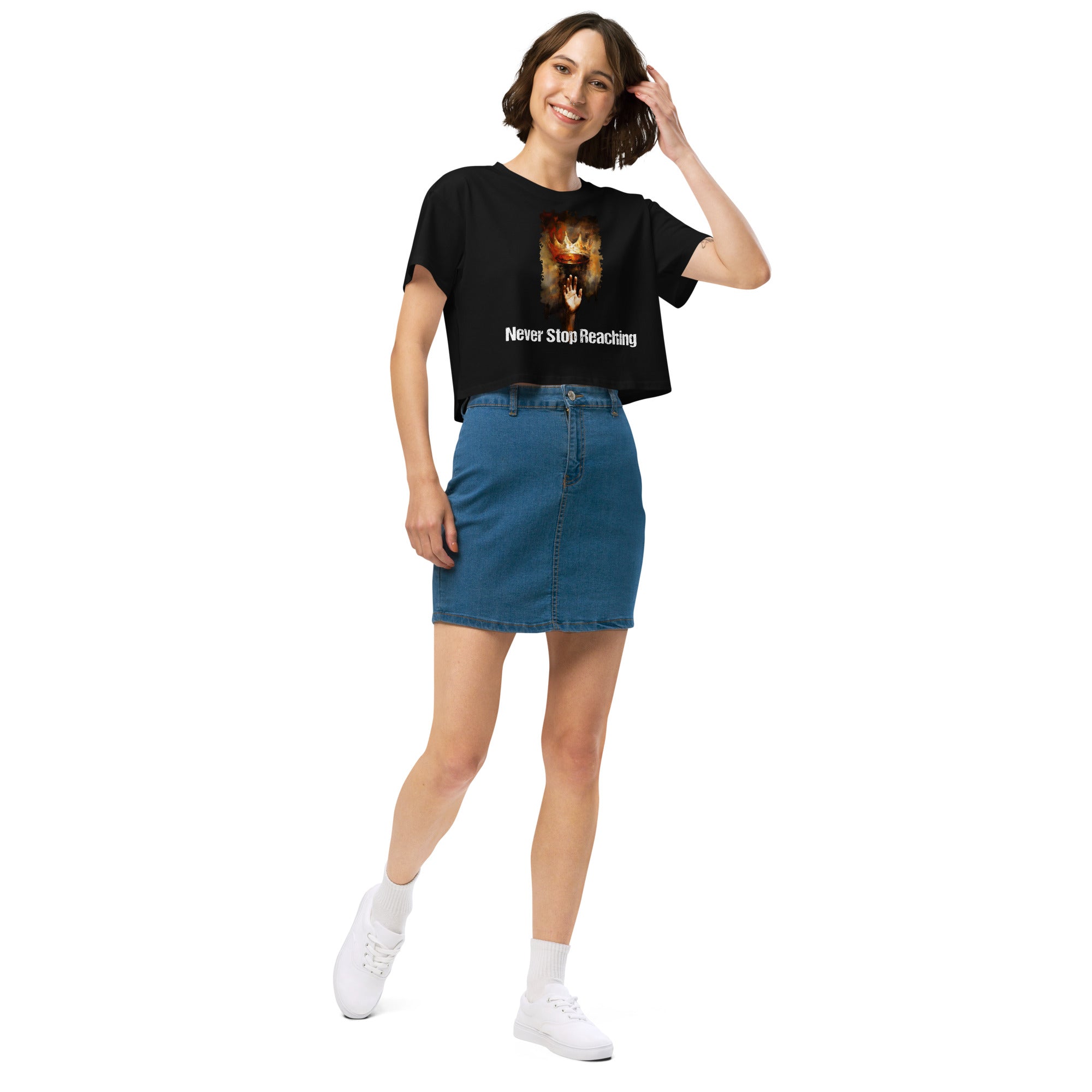 Never Stop Reaching Crop Top